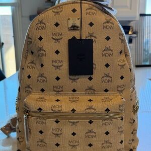 NEW MCM M Stark Backpack MMK6SVE38IG001 for Beige